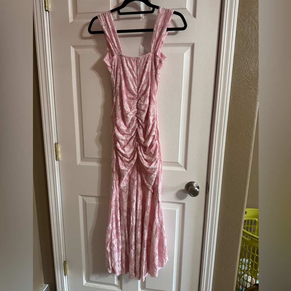 Stretch Pink Ruched Dress - Picture 3 of 3